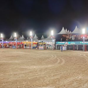 Iluminação de arenas de rodeio